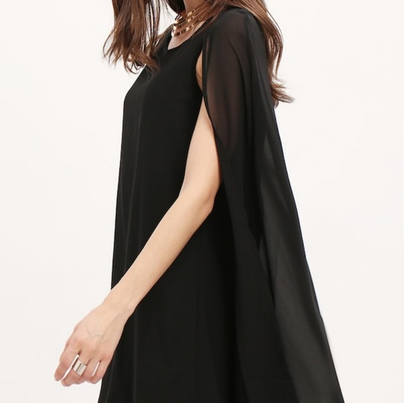 Dresses & Skirts - Black Cape Dress